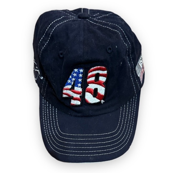Nascar Hat Jimmie Johnson #48 Team Racing Usa Embroidered Strapback hat - Picture 1 of 5